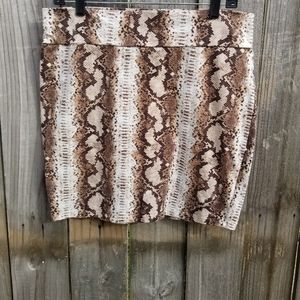Snake Skin Print Skirt